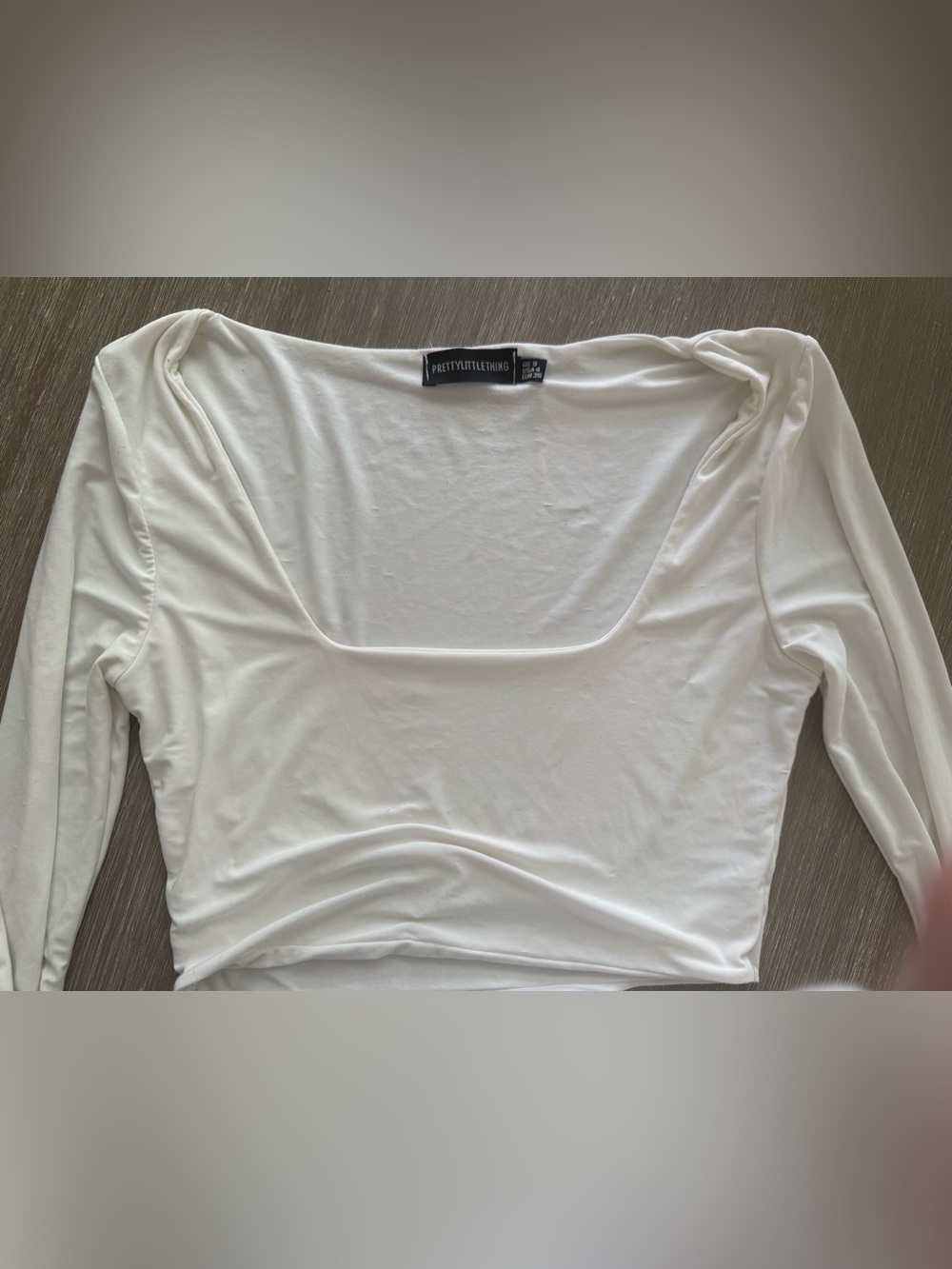 PrettyLittleThing White Square Neck Camisole Crop Top
